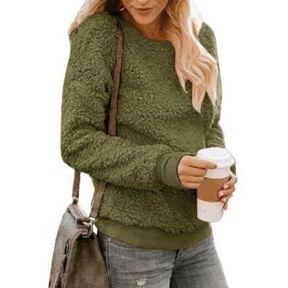 sherpa sweatshirt womens